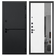 Гранит Горизонт, панель 085 Белый рельеф софт с тонированным зеркало 10 мм