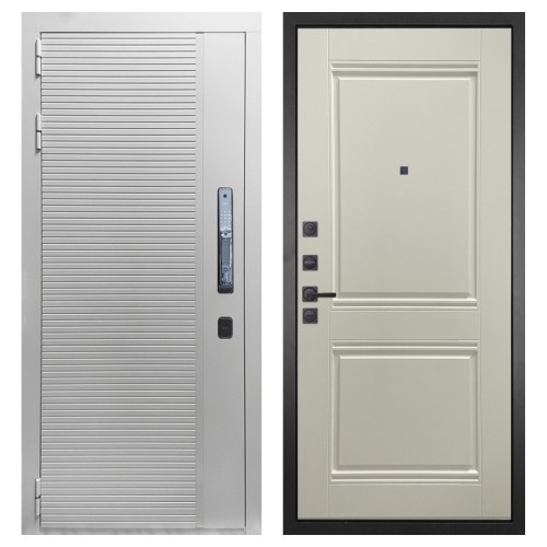 Гранит Пиано Смарт Белая, панель 064 Роял Вуд светлая со структурой 12 мм