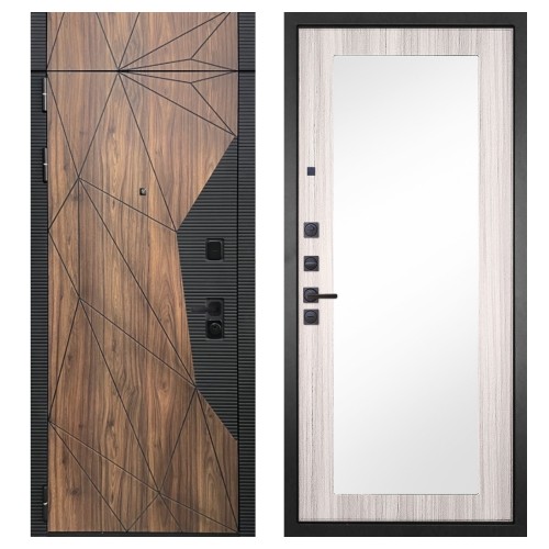 Гранит Континент с фрамугой, панель 032 зеркало Сандал светлый 12 мм