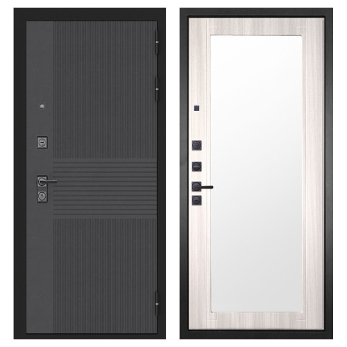 Гранит Гранж, панель 017 зеркало Сандал светлый 16 мм