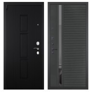 Гранит Т3М, панель 090 Черный кварц с зеркальной тонированной вставкой 10 мм