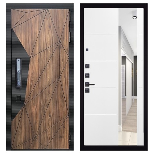 Гранит Континент Смарт, панель 083 Белый софт зеркало 10 мм