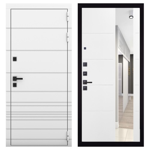 Гранит Роял белая NEW, панель 083 Белый софт зеркало 10 мм