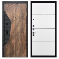 Гранит Континент, панель 079 Белый софт, черный молдинг 12 мм