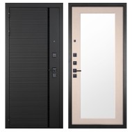 Гранит Пиано Черная, панель 014 зеркало Капучино 16 мм