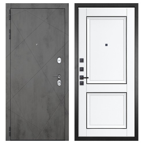 Гранит Дуэт, панель 070 Две филенки с молдингом белый матовый 12 мм