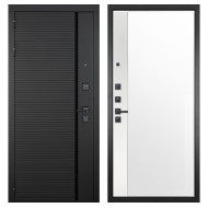 Гранит Пиано Черная, панель 075 зеркало макси бок белое 16 мм