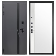 Гранит НаноБлэк лайн, панель 075 зеркало макси бок белое 16 мм