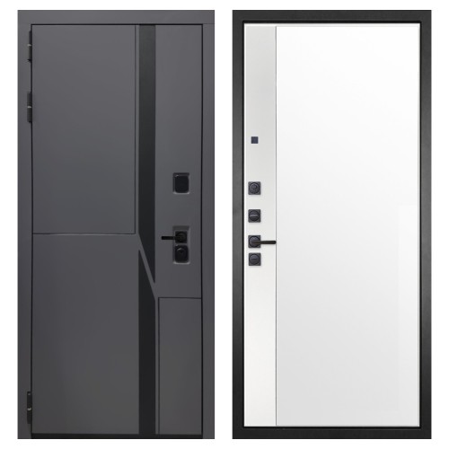 Гранит НаноБлэк лайн, панель 075 зеркало макси бок белое 16 мм