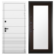 Гранит Роял белая NEW, панель 011 зеркало Венге 16 мм