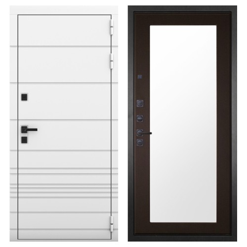 Гранит Роял белая NEW, панель 011 зеркало Венге 16 мм