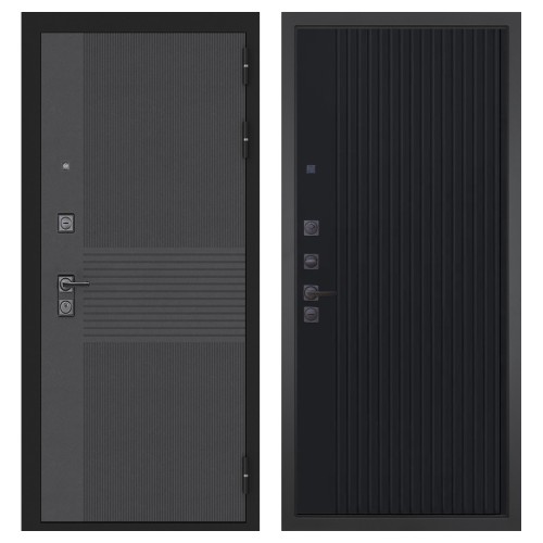 Гранит Гранж, панель 088 Черный кварц с фрезеровкой 10 мм