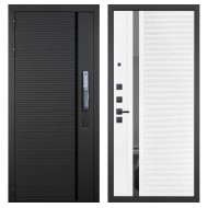 Гранит Пиано Смарт, панель 089 Белый софт с зеркальной тонированной вставкой 10 мм