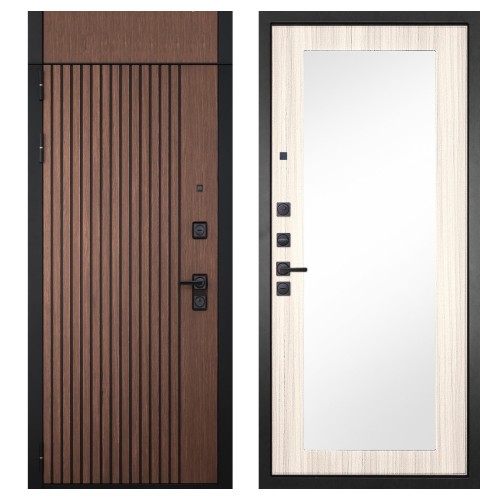 Гранит Шторм с фрамугой, панель 026 зеркало Лиственница 10 мм