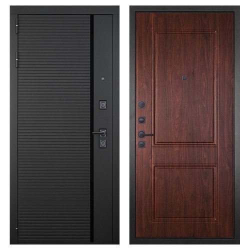 Гранит Пиано Черная, панель 057 Мореная береза 12 мм