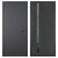 Гранит Эксклюзив, панель 090 Черный кварц с зеркальной тонированной вставкой 10 мм