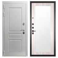 Гранит Лира Белая, панель 017 зеркало Сандал светлый 16 мм