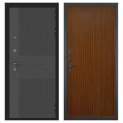 Гранит Гранж, панель 087 Дуб кантри темный с фрезеровкой 10 мм