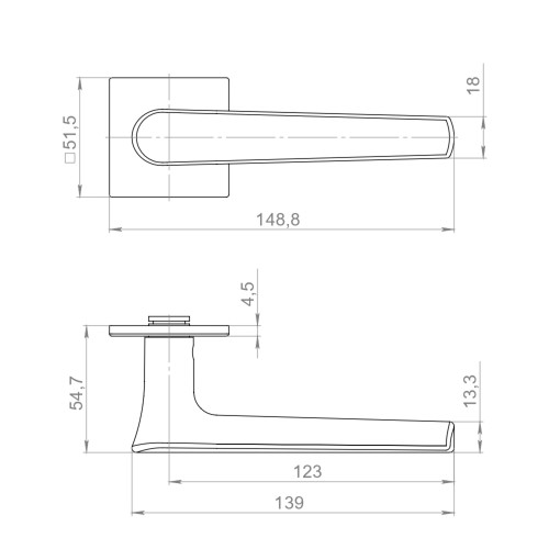 Ручка Armadillo (Армадилло) раздельная K.YM.VANILLA FSG-39 флор. золото 
