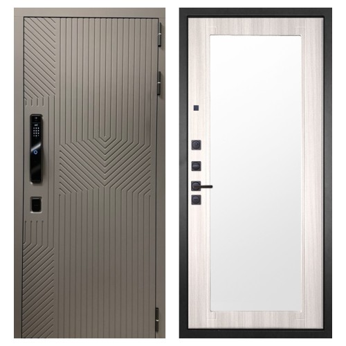 Гранит Смарт Нанорельеф, панель 017 зеркало Сандал светлый 16 мм