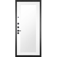 Гранит 7024, панель 010 зеркало Белый матовый 16 мм