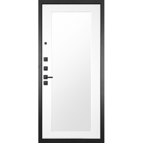 Гранит 7024, панель 010 зеркало Белый матовый 16 мм