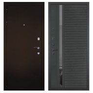 Гранит М1, панель 090 Черный кварц с зеркальной тонированной вставкой 10 мм