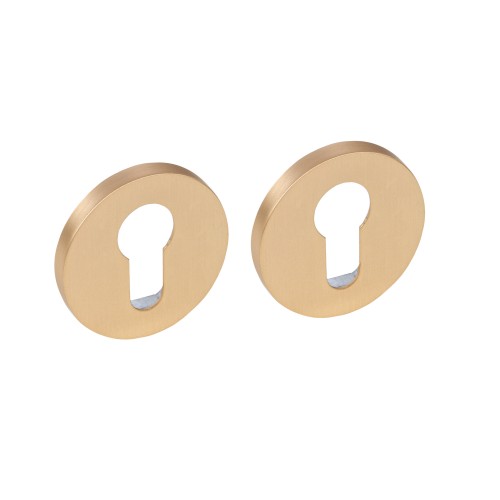 Накладка Fuaro (Фуаро) на цилиндр ET.R.ZLR52 SSG-39 сатинированное золото 