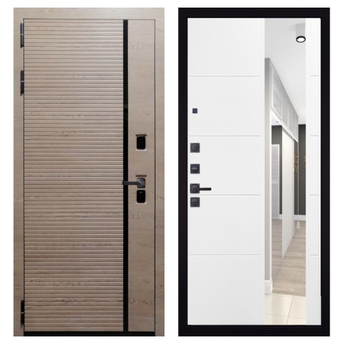 Гранит Пиано Эко, панель 083 Белый софт зеркало 10 мм