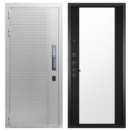 Гранит Пиано Смарт Белая, панель 071 зеркало Фацет 16 мм