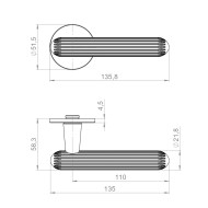 Ручка Armadillo (Армадилло) раздельная R.YM.ECLAIR AC-9 медь 