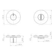 Ручка Armadillo (Армадилло) поворотная BK6.R.YM FSG-39 флор. золото 