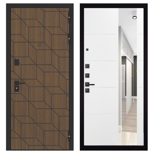 Гранит Плэй, панель 083 Белый софт зеркало 10 мм