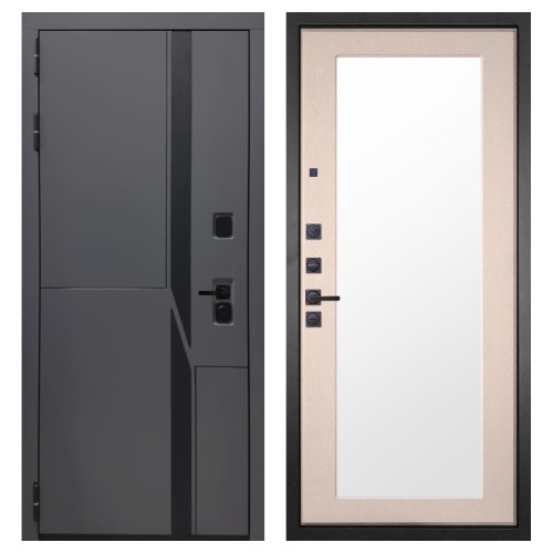 Гранит НаноБлэк лайн, панель 014 зеркало Капучино 16 мм