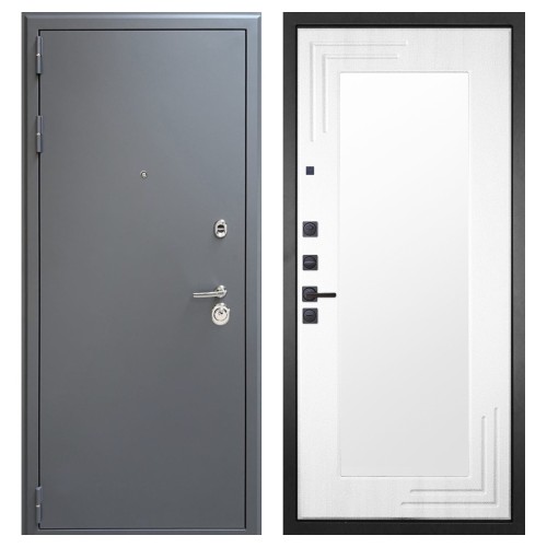 Гранит 7024, панель 019 зеркало Белый ясень 16 мм