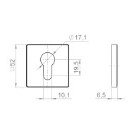 Накладка Fuaro (Фуаро) на цилиндр ET.K.ZL52 BL-24 черный 