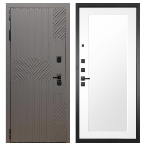 Гранит Нанорельеф, панель 010 зеркало Белый матовый 16 мм