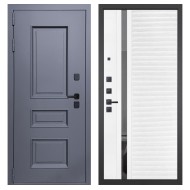 Гранит Сибирь, панель 089 Белый софт с зеркальной тонированной вставкой 10 мм