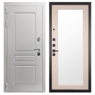 Гранит Лира Белая, панель 014 зеркало Капучино 16 мм