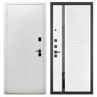 Гранит Вайт, панель 089 Белый софт с зеркальной тонированной вставкой 10 мм