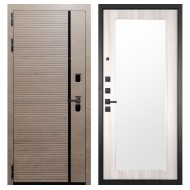 Гранит Пиано Эко, панель 017 зеркало Сандал светлый 16 мм