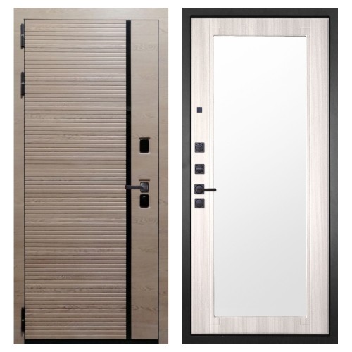 Гранит Пиано Эко, панель 017 зеркало Сандал светлый 16 мм