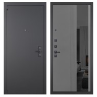 Гранит Эксклюзив, панель 086 Серый рельеф софт с тонированным зеркало 10 мм