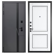 Гранит НаноБлэк лайн, панель 070 Две филенки с молдингом белый матовый 12 мм