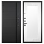 Гранит Пиано Черная, панель 019 зеркало Белый ясень 16 мм