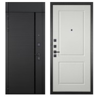 Гранит Пиано Черная с фрамугой, панель 055 Силк тирамису 12 мм