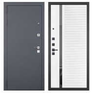 Гранит Ультра C3, панель 089 Белый софт с зеркальной тонированной вставкой 10 мм