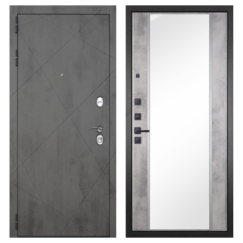 Гранит Дуэт, панель 051 зеркало Бетон светлый 16 мм