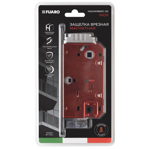Защелка Fuaro (Фуаро) врезная магнитная MAGNM96WC-50/BL INOX GR-23 графит (блистер) 