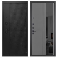 Гранит Симметрия, панель 086 Серый рельеф софт с тонированным зеркало 10 мм